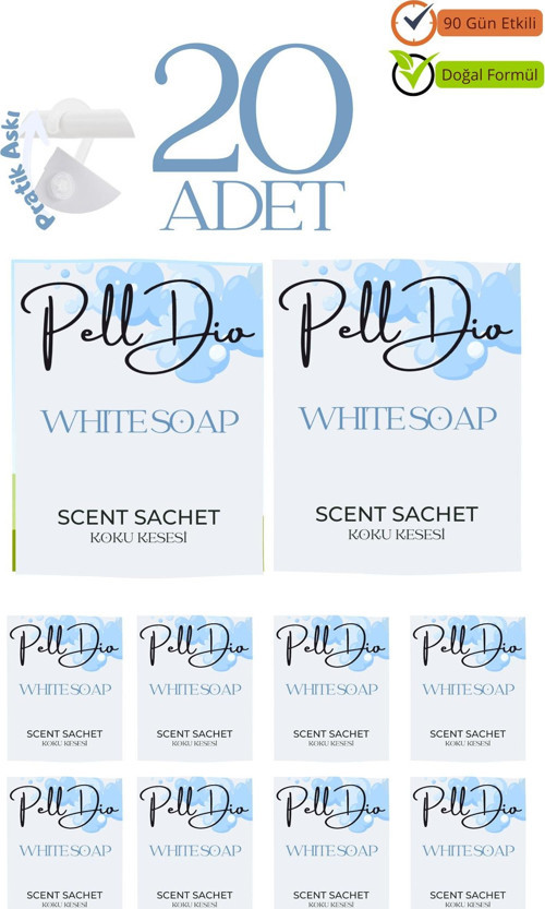 20'Li White Soap Ayakkabılık Dolap Ve Çekmece Parfümlü Kese Kokusu Oda Koku Kesesi