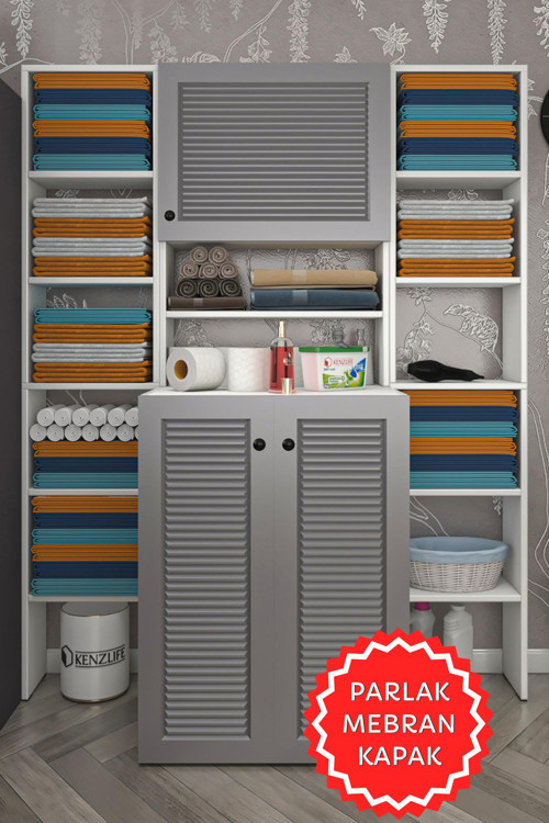 membran çamaşır makinesi dolabı kasparovmaksduble gribyz panjur 180*126*55-20 mebran kapak suntalam gövde banyo
