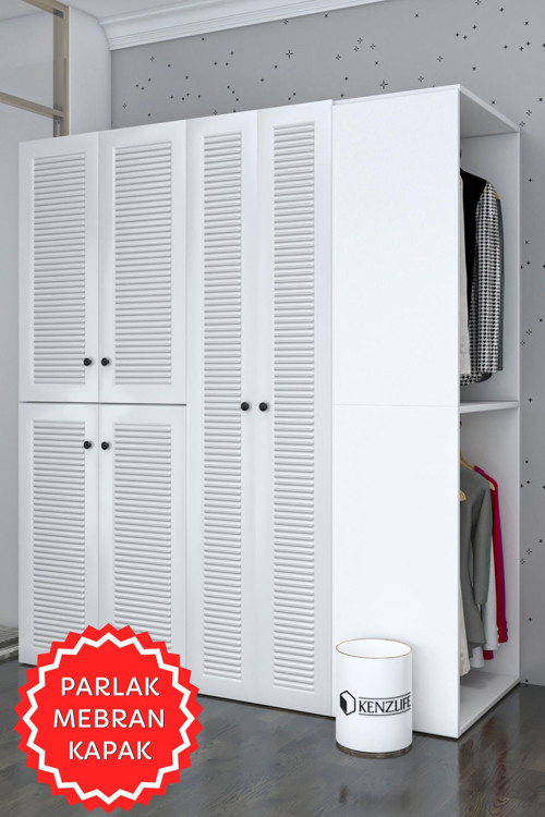 membran çamaşır-kurutma makinesi dolabı ve giysi dolabı bistami sağ byzbyz panjur 180*160*60 mebran kapak MDF g