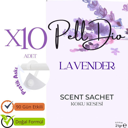 10'Lu Lavender Ayakkabılık Dolap Ve Çekmece Parfümlü Kese Kokusu Oda Koku Kesesi