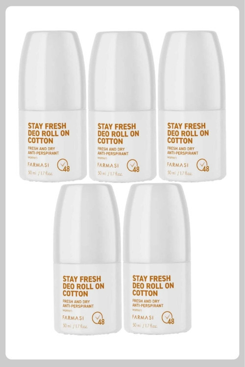 Stay Fresh Deo Roll On Kadın Cotton 48 Saat Koruma 50 ml 5 Adet
