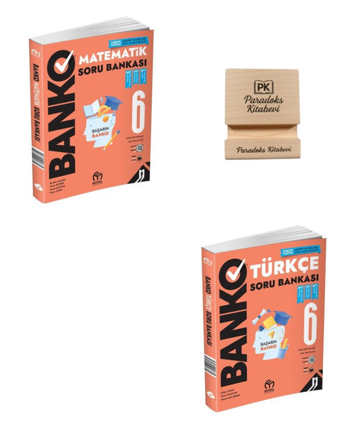 Model Eğitim 6. Sınıf BANKO Matematik ve Türkçe Soru Bankası + Teleofn Standı