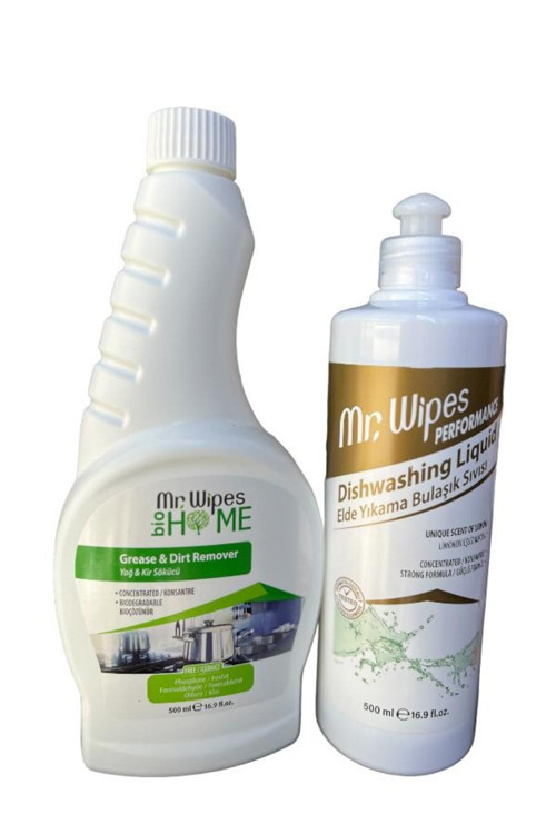 Mr.wipes performance Elde Yıkama Bulaşık Deterjanı ve Farmasi Mr Wipes Yağ ve Kir Sökücü