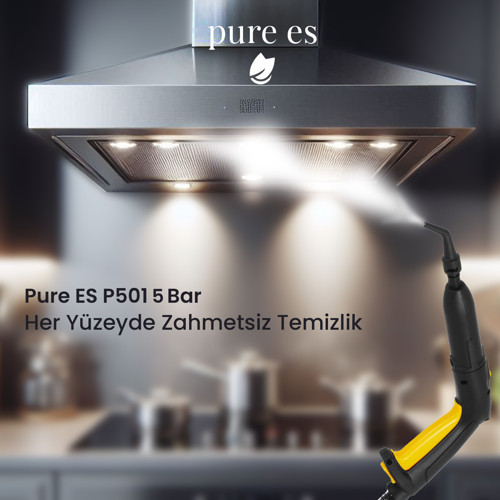 5 Bar 2000 W Yüksek Basınçlı Buharlı Temizleyici, 26 Parça Aksesuar - Sarı