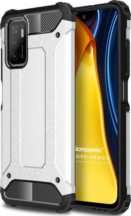 Xiaomi Redmi Note 11 SE Kılıf Rugged Armor Gümüş