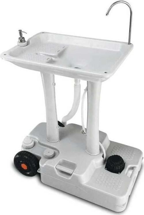 Tekerlekli Portatif Lavabo 30 lt Temiz Su Tanklı