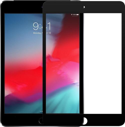 Apple iPad Mini 5 7.9'' 2019 (A2133-A2124-A2125-A2126) Tam Kaplayan Temperli Cam Ekran Koruyucu Siyah