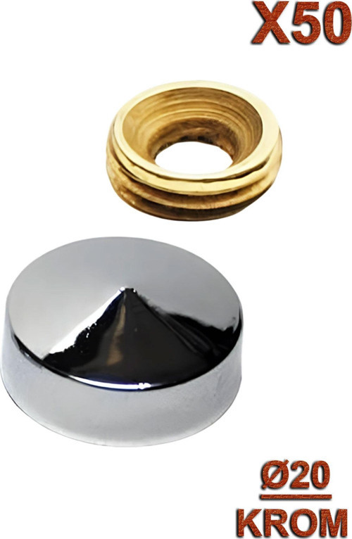 Metal Vida Kapama Ø20 Krom (50 Adet)