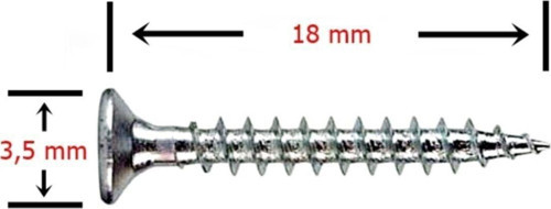 Sunta Vidası 3,5X18 Mm 1000 Adet Dın 7505 Çinko Kaplama