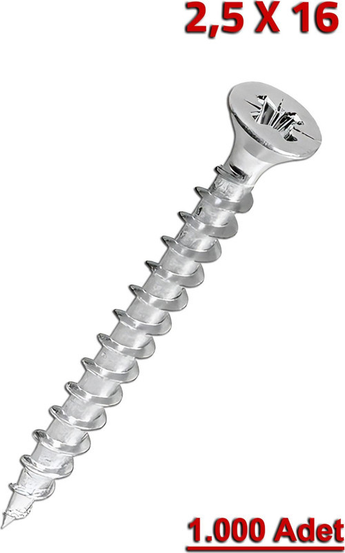 Meridyen Sunta Vidası 2.5X16 (1.000 Adet)