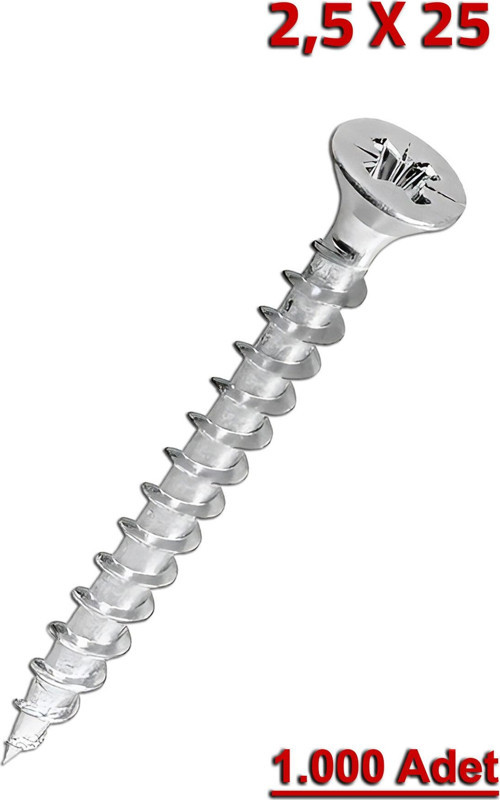 Meridyen Sunta Vidası 2.5X25 (1.000 Adet)