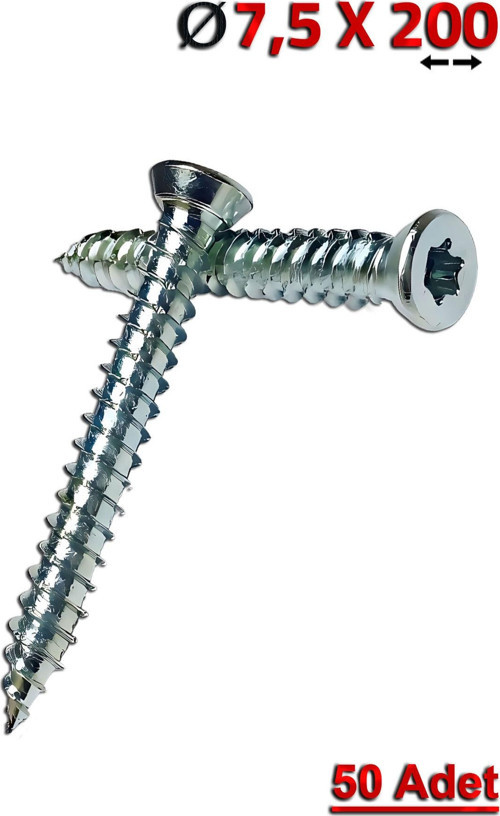 Std Buldex Beton Vidası 7,5X200 (50 Adet)