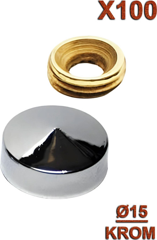 Metal Vida Kapama Ø15 Krom (100 Adet)