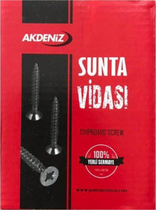 3,5X40 Sunta Vidası Ağaç Vidası 1 Paket (500 Adet)