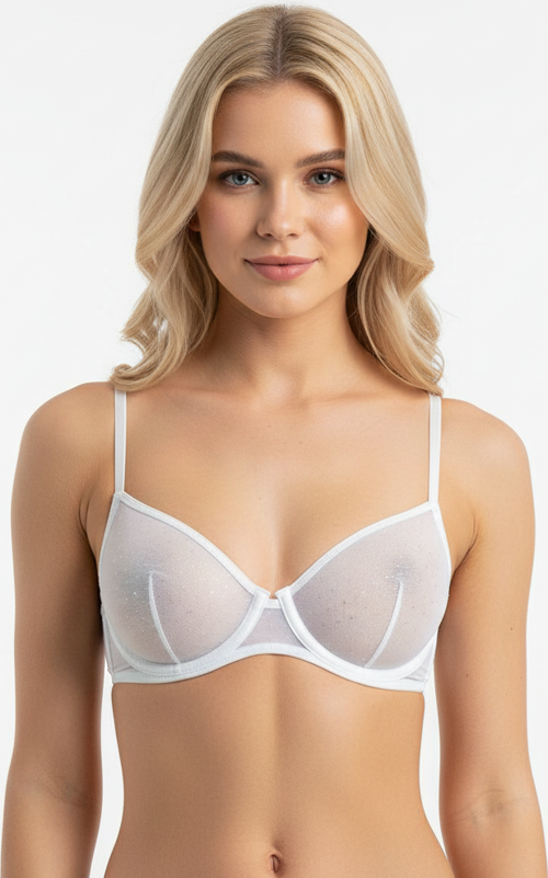 Kadın Tül Transparan Balenli Sütyen BB2055