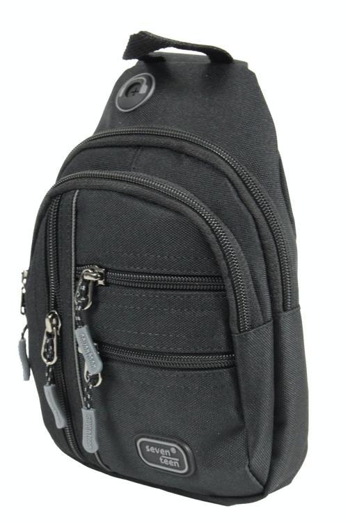 4924 Body Bag Omuz Çantası –  Polyester Siyah-Gri