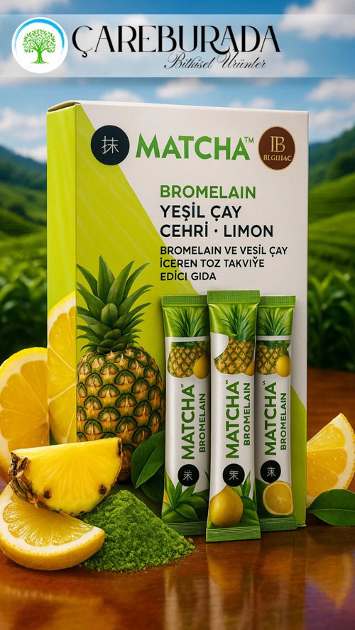 MATCHA YEŞİL ÇAY+CEHRİ+LİMON ANANAS AROMALI 20 Stick