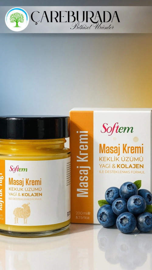 Softem Kuyruk Yağı, Keklik Üzümü, Kolajen Masaj Kremi 200ml.