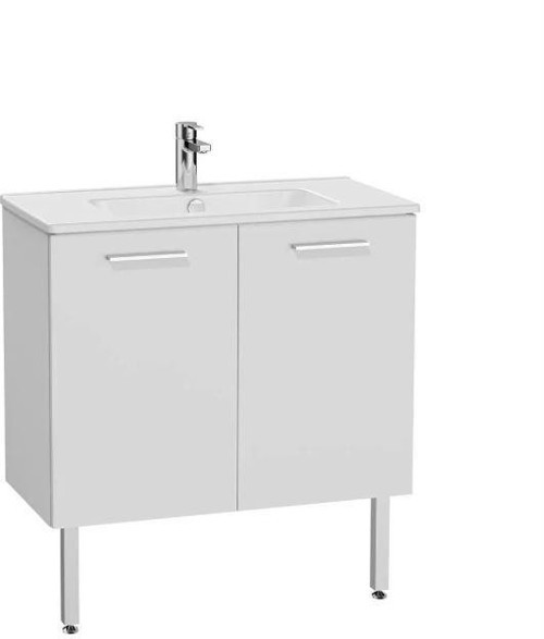 Mia kapaklı 80 cm Beyaz Alt Banyo Dolabı +Lavabo