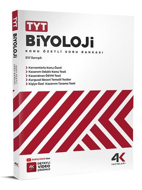 4K 2026 Tyt Biyoloji Konu Özetli Soru Bankası