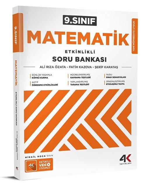 4K 2026 9. Sınıf Matematik Etkinlikli Soru Bankası