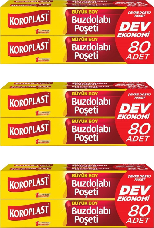 Buzdolabı Poşeti Büyük Boy 80'li x 3 Adet