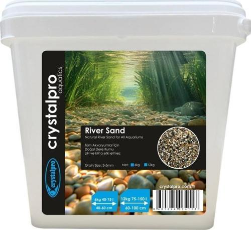 River Sand 12 kg 3-5 mm Natural Tüm Akvaryumlar için Doğal Dere Kumu
