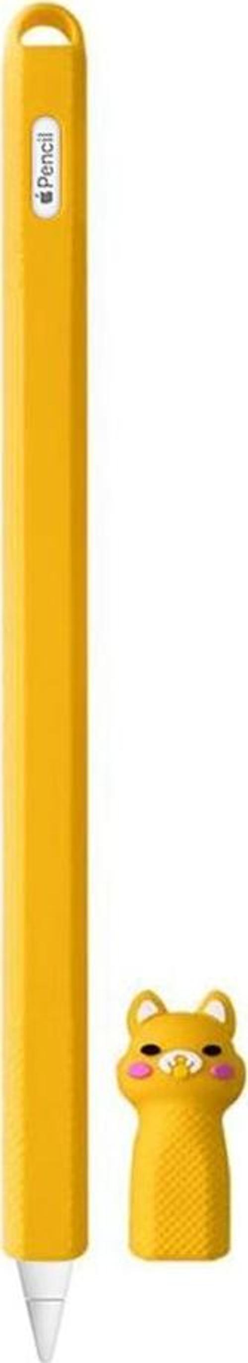 Apple Pencil (2. nesil) Kılıf Figürlü Silikon Sarı