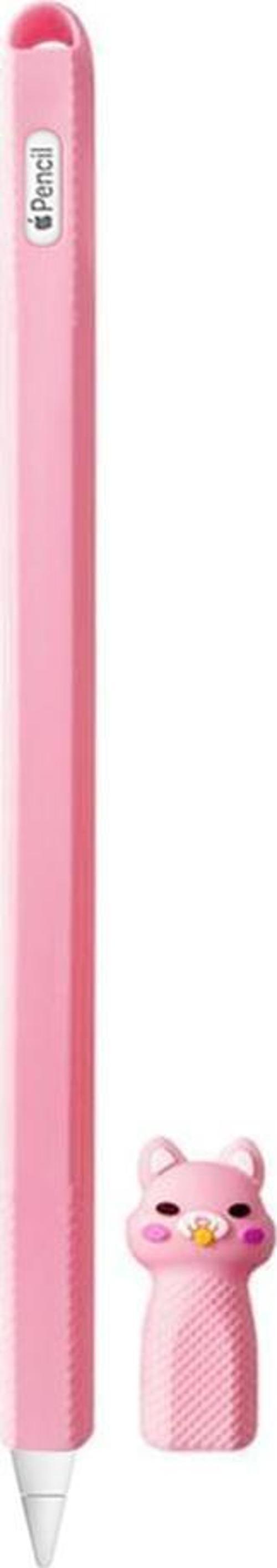 Apple Pencil (2. nesil) Kılıf Figürlü Silikon Pembe