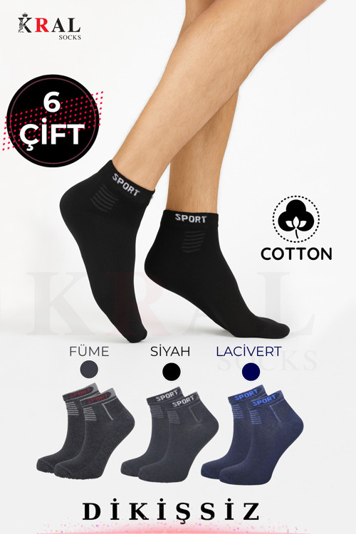 Yeni Sezon Çorap Unisex 6 Çift Parfümlü Yıkamalı Dikişsiz Pamuklu Erkek Çorap