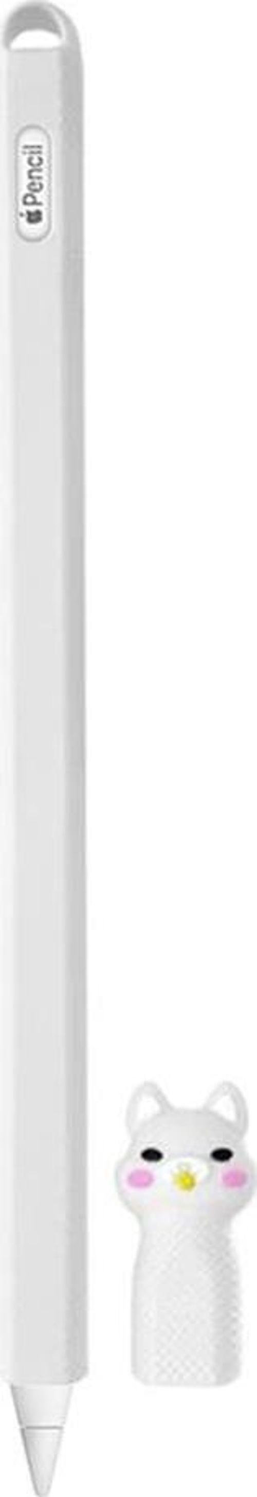 Apple Pencil (2. nesil) Kılıf Figürlü Silikon Beyaz