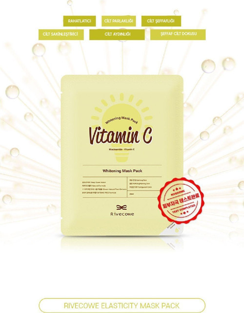 Lekeli Ciltler Için Vita C Whitening Maske – 10 Adet