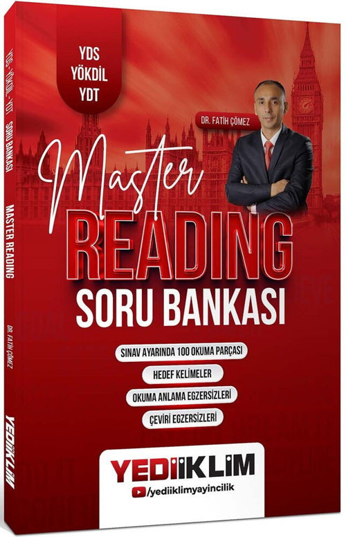 YDS YÖKDİL YDT Master Reading Soru Bankası Yediiklim Yayınları