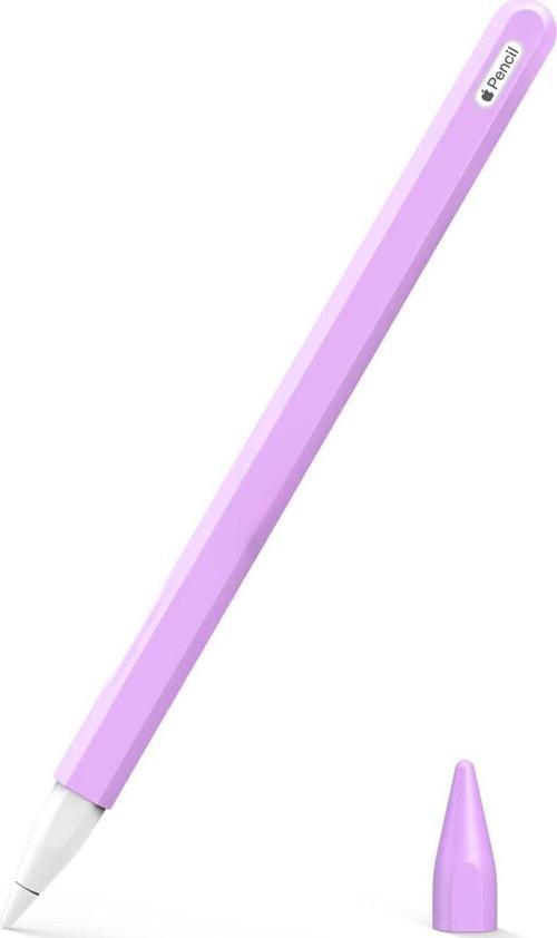 Apple Pencil (2. nesil) Kılıf Mat Silikon V2 Lila