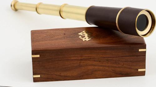 Pirinç Kutulu Dürbün Dekoratif Hediyelik