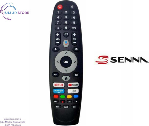 43SNF9000F Uyumlu Mikrofonlu Android Televizyon Kumandası