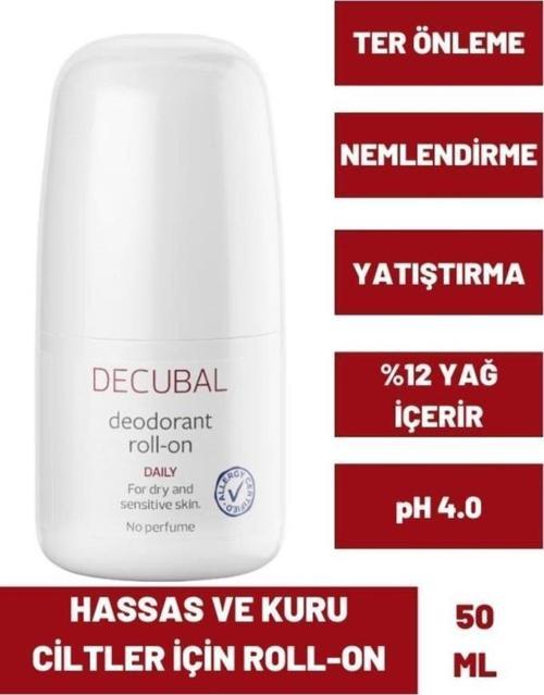 Deodorant Roll-on Kuru ve Hassas Ciltler İçin 50 ml
