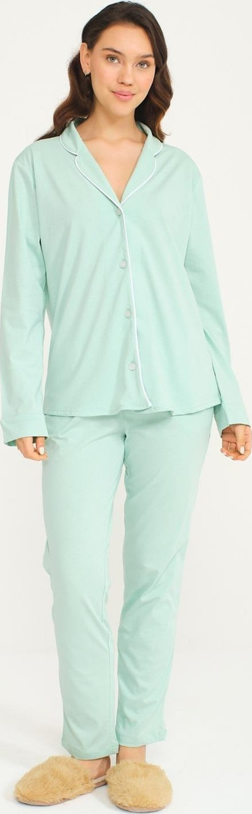 Kadın Gömlek Pantolon Pijama Takımı