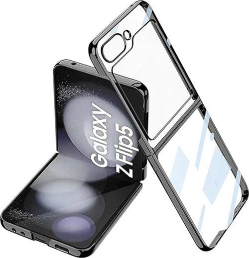 Samsung Galaxy Z Flip 5 Uyumlu Flm Kılıf Fold Element Kapak Siyah