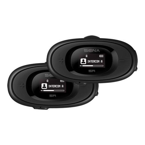 5R Motosiklet İnterkomu (İkili Paket) Siyah