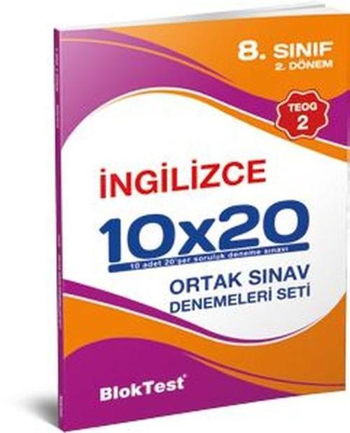 8.Sınıf TEOG 2 İngilizce Ortak Sınav Denemeleri Seti