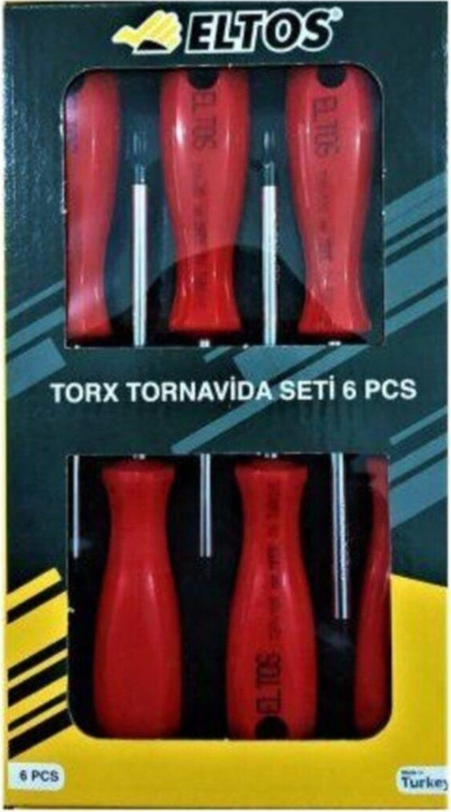 6 Lı Torx Tornavida Seti Sertleştirilmiş Özel Uçlu Yerli Üretim