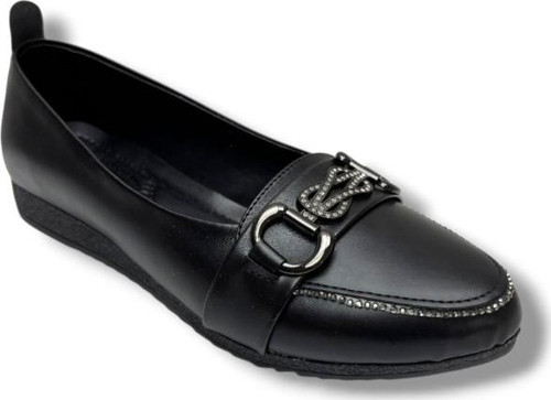 C-Shoes 3060-26 Cilt Deri Taşlı Toka Kadın Ayakkabı