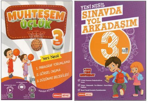 Kırmızı Beyaz 3.Sınıf Muhteşem Üçlük+Sınavda Yol Arkadaşım (2 KİTAP)