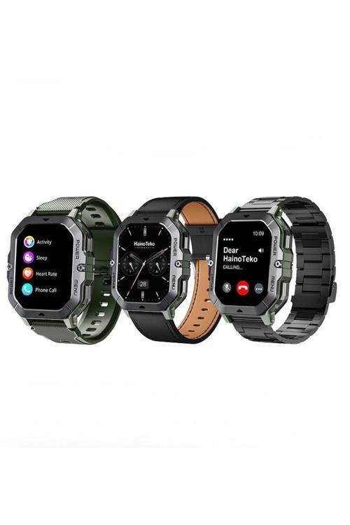 SQ-18 Yeşil Akıllı Saat | Sportif Tasarım, AMOLED Ekran, 1ATM | Bluetooth Arama