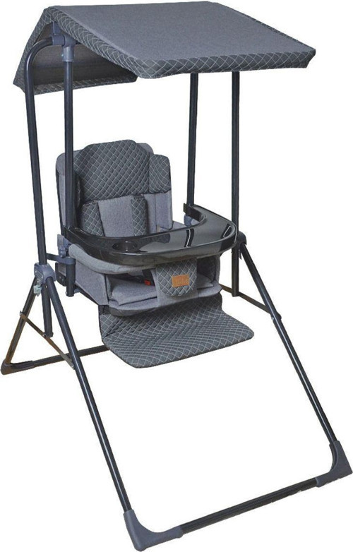 Plus Salıncak - Kademeli -keten Kumaş -mama Tablalı Salıncak - Mama Sandalyesi - Bebek Salıncagi