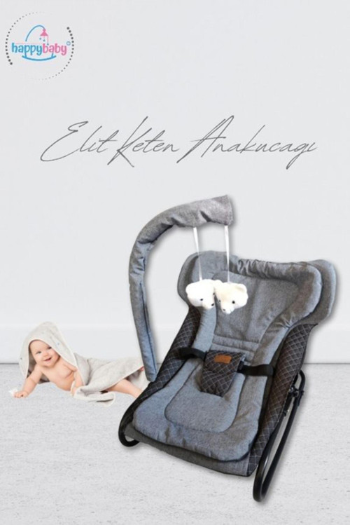 Elit Keten Anakucağı - Hazır Kurulu Gelir - Kademeli - Sallanır - Oyuncaklı - Bebek Ana Kucagi