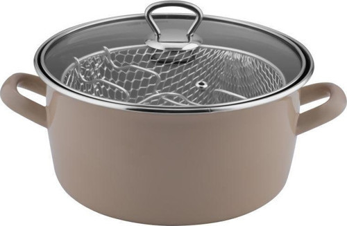 Emaye Toprak Fritöz Tenceresi