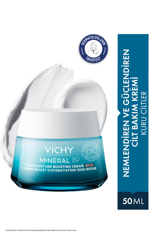 Mineral 89 72H Nemlendiren Bakım Kremi Zengin Doku 50 ml