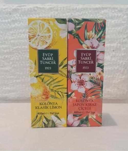 Tuncer Klasik Limon + Japon Kiraz Çiçeği Kolonya 400 ml 2'li Set